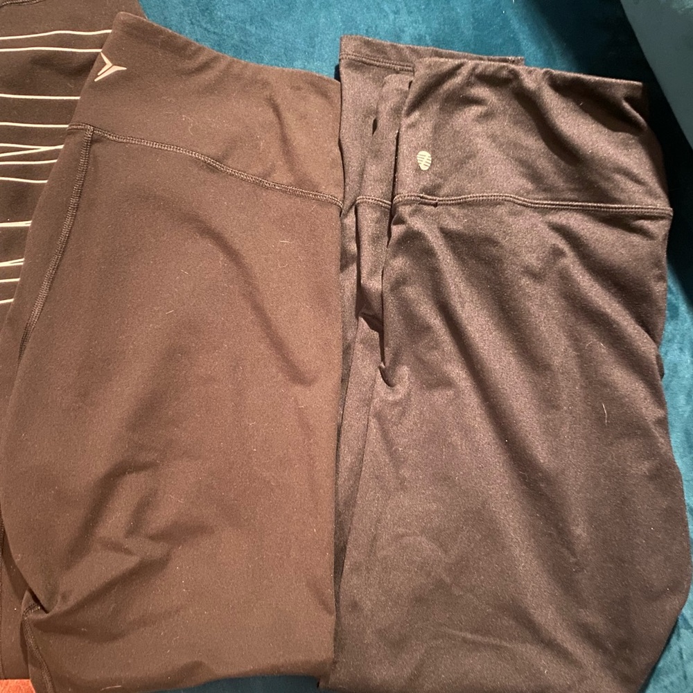 Two pair of black leggings